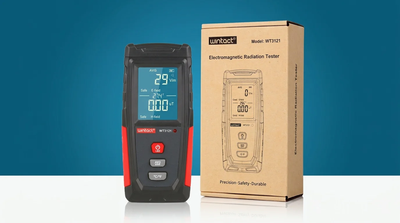 Erickhill EMF Meter promotional banner and FAQ support