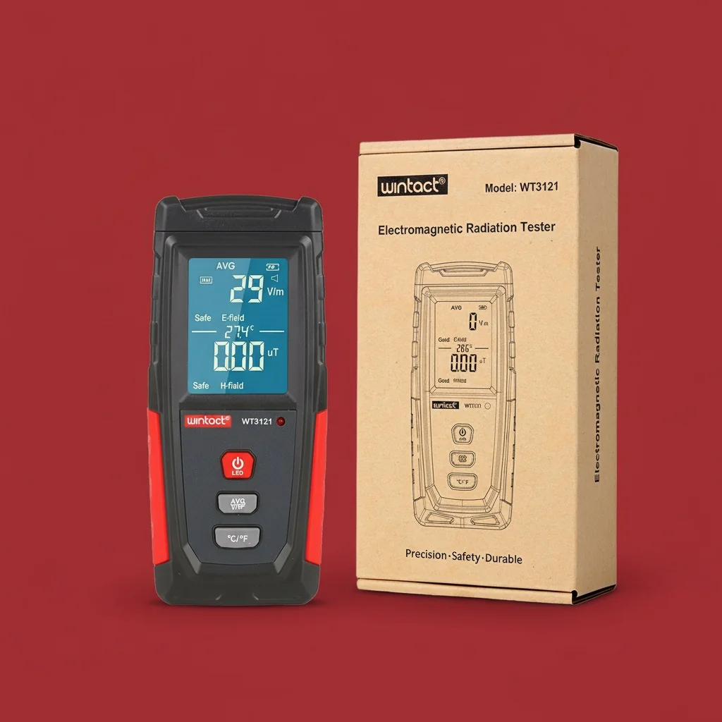 Technical specifications and comparison chart for EMF meters