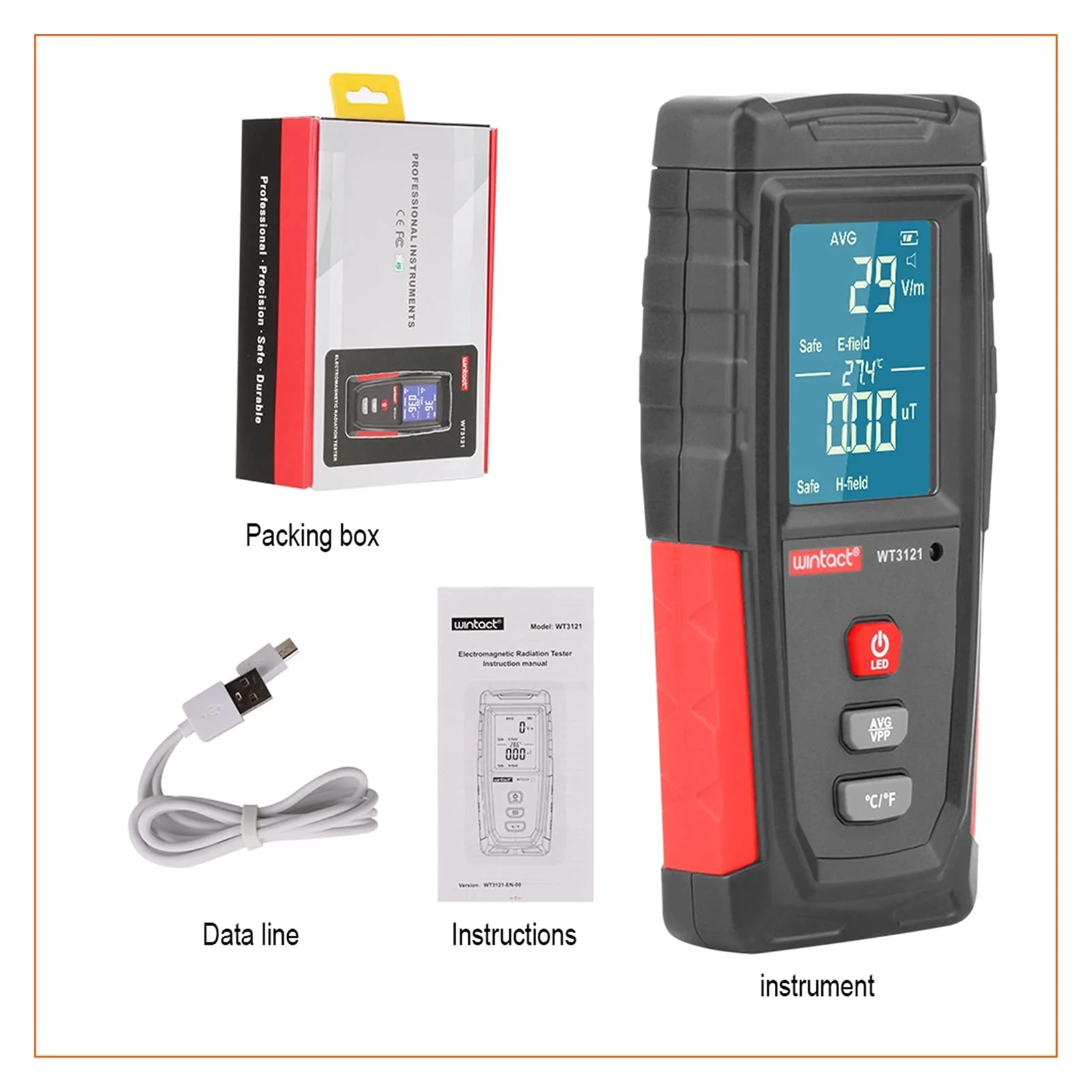Measuring EMF levels from smart home and office technology.