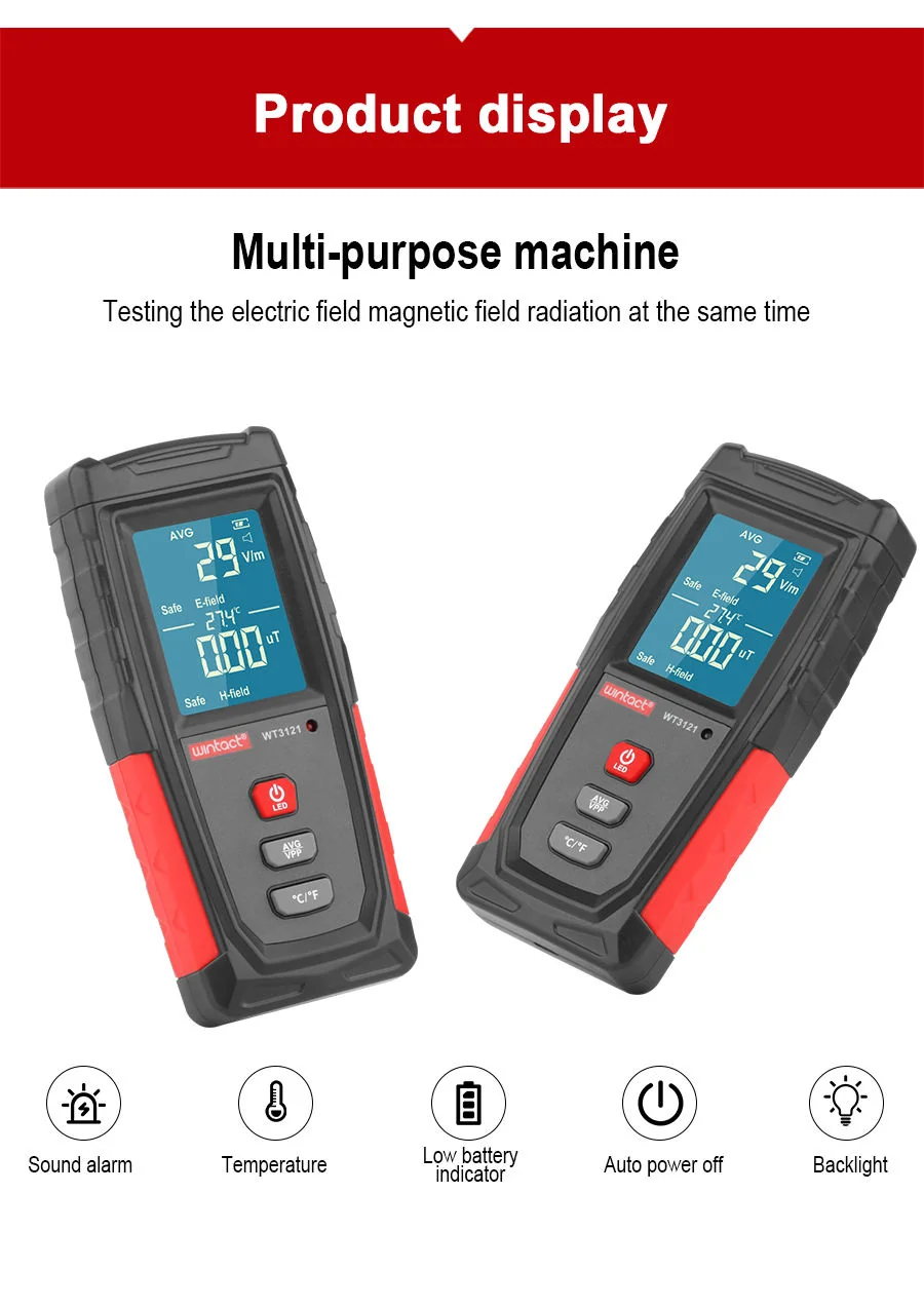 ERICKHILL EMF meter measuring radiation safety of smart home devices.